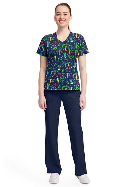Cherokee Prints CK857 Women's High-Low V-Neck Top image 5