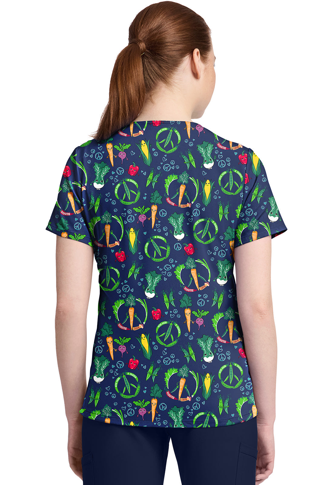 Cherokee Prints CK857 Women's High-Low V-Neck Top image 4