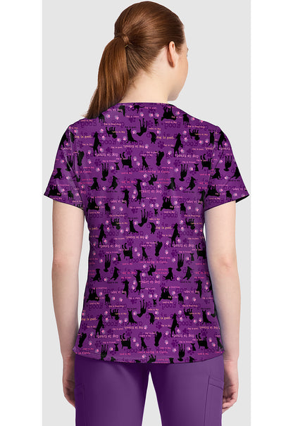 Genuine CK857 Women's High-Low V-Neck Scrub Top Dogisms