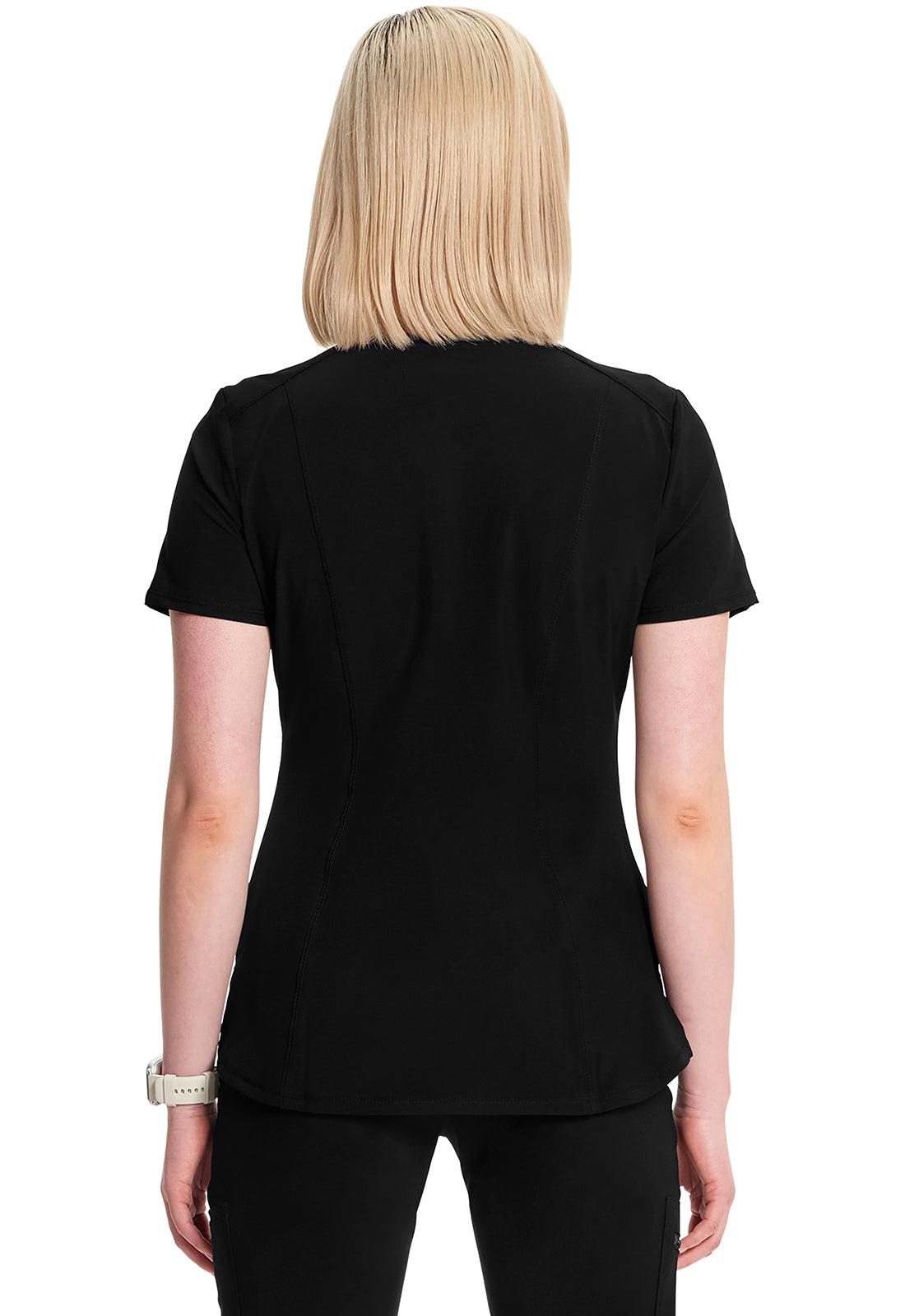 Classics CK865A V-Neck Top Black Model Image Back | Infinity