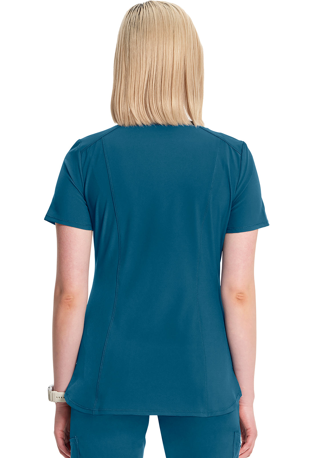 Classics CK865A V-Neck Top Caribbean Blue Model Image Back | Infinity