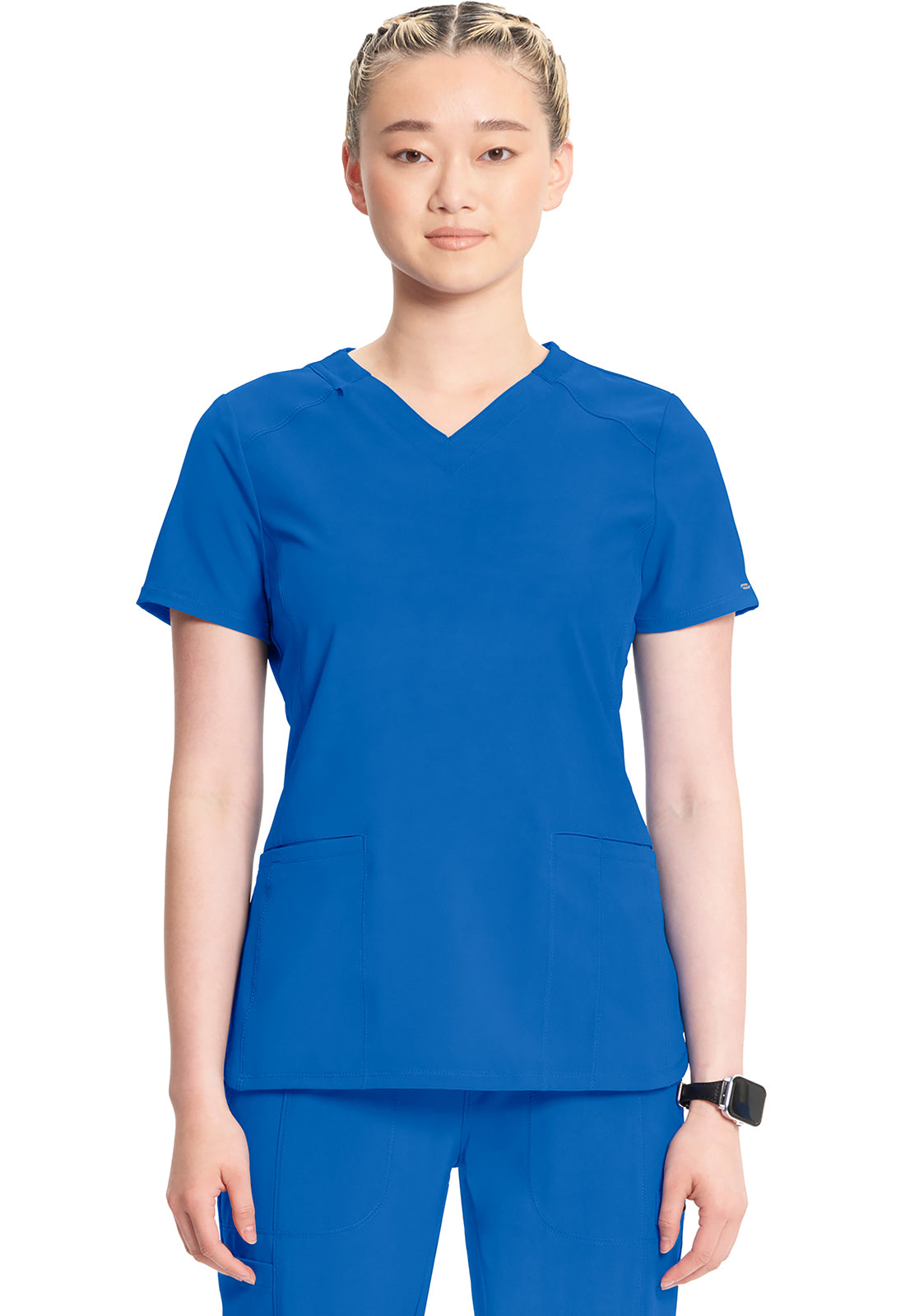 Classics CK865A V-Neck Top Royal Model Image Front | Infinity