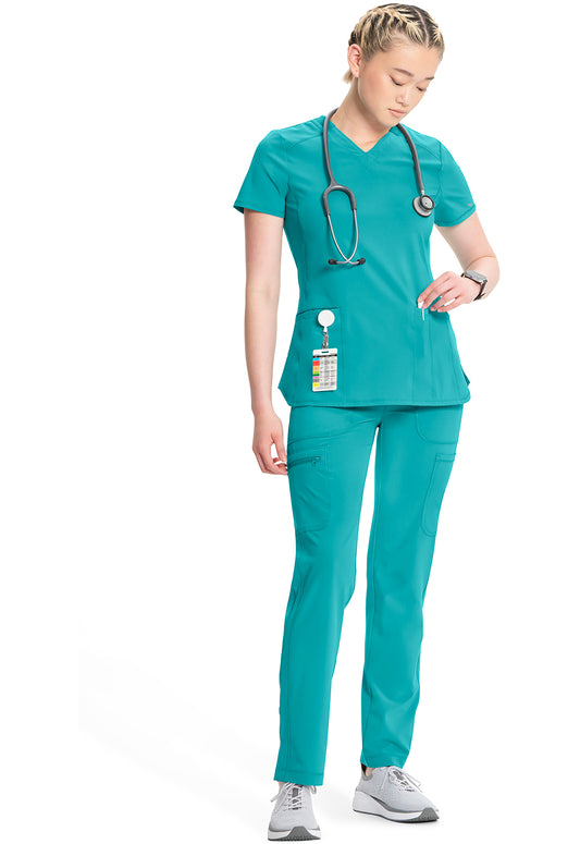 Infinity CK865A Women's V-Neck Scrub Top Teal Blue