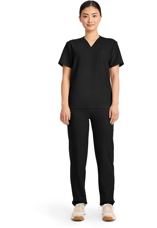 Workwear Originals Ultra CK869A Unisex V-Neck No Pocket Scrub Top Black