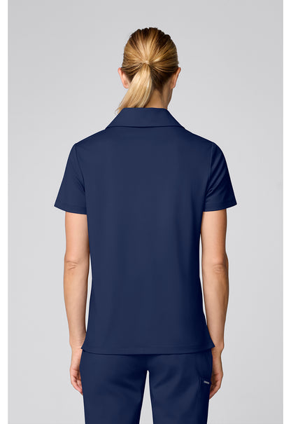 Achieve CK879 Women's Relaxed Polo Scrub Top Navy