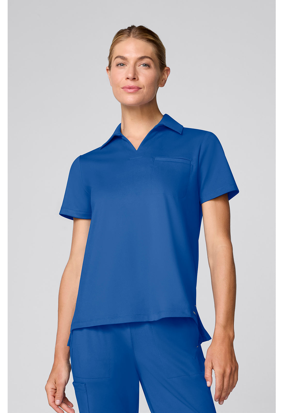 Achieve CK879 Women's Relaxed Polo Scrub Top Royal