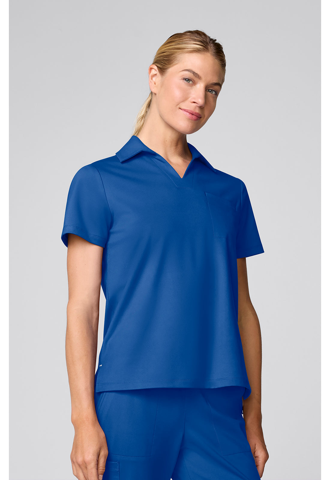 Achieve CK879 Women's Relaxed Polo Scrub Top Royal