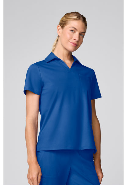Achieve CK879 Women's Relaxed Polo Scrub Top Royal