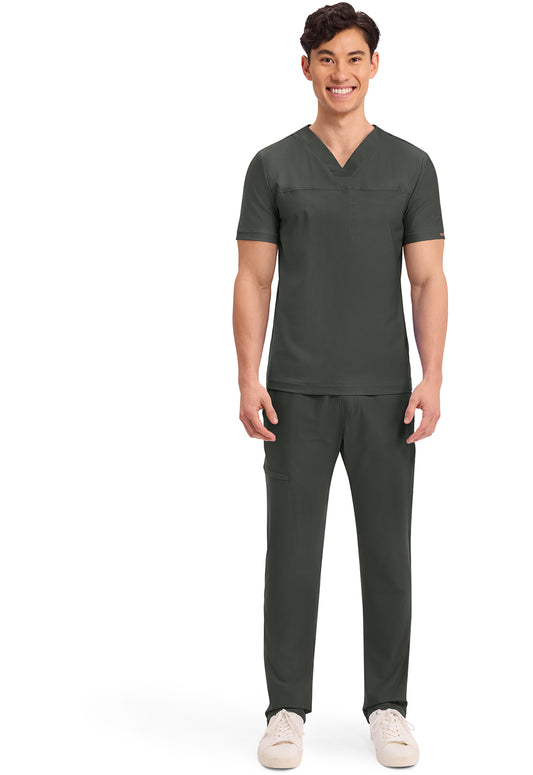 Form CK885 Men's Tuckable V-Neck Scrub Top Olive Branch
