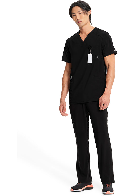 Infinity CK900A Men's V-Neck Scrub Top Black