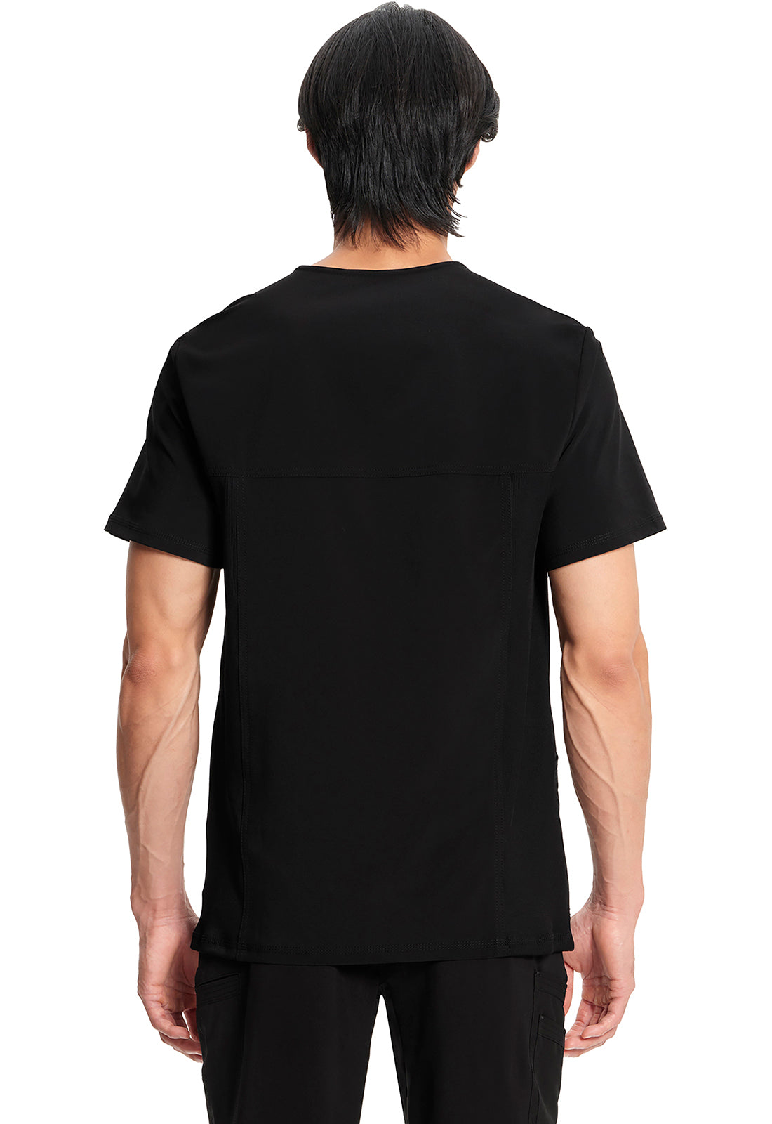 Classics CK900A Men's V-Neck Top Black Model Image Back | Infinity