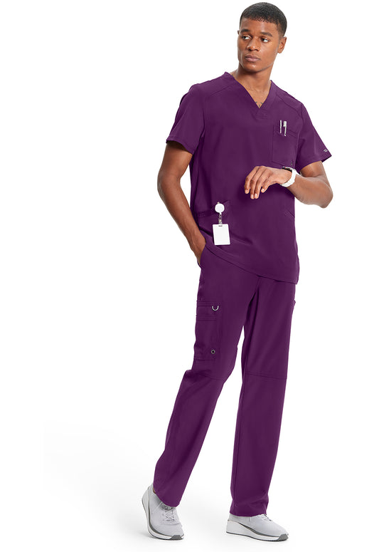 Infinity CK900A Men's V-Neck Scrub Top Eggplant