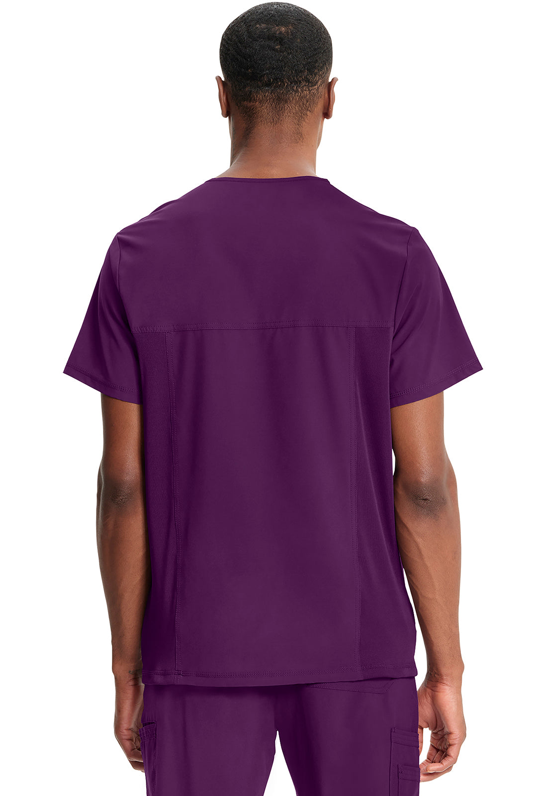 Classics CK900A Men's V-Neck Top Eggplant Model Image Back | Infinity