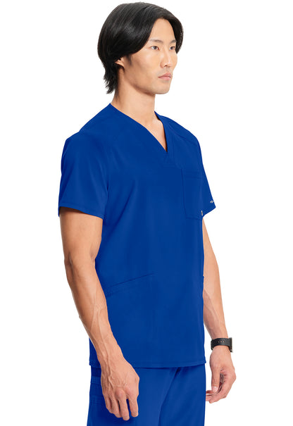 Classics CK900A Men's V-Neck Top Galaxy Blue Model Image Left Side | Infinity