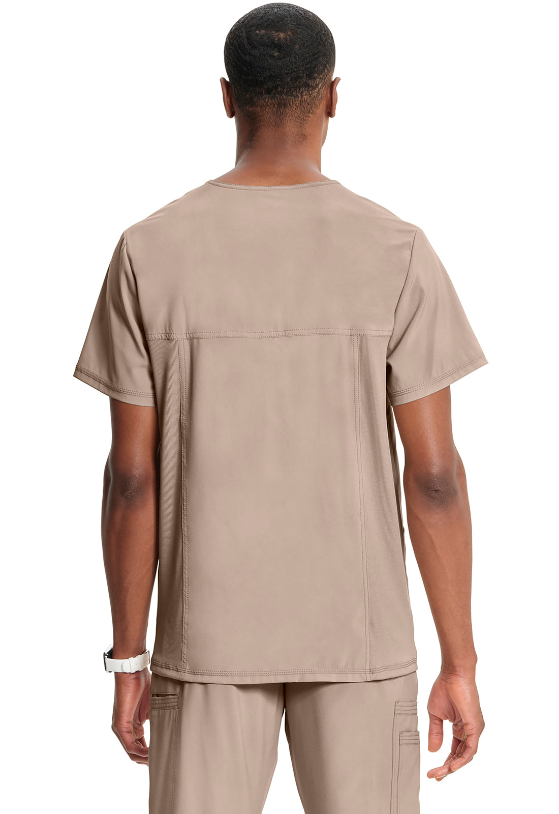 Classics CK900A Men's V-Neck Top Khaki Model Image Back | Infinity