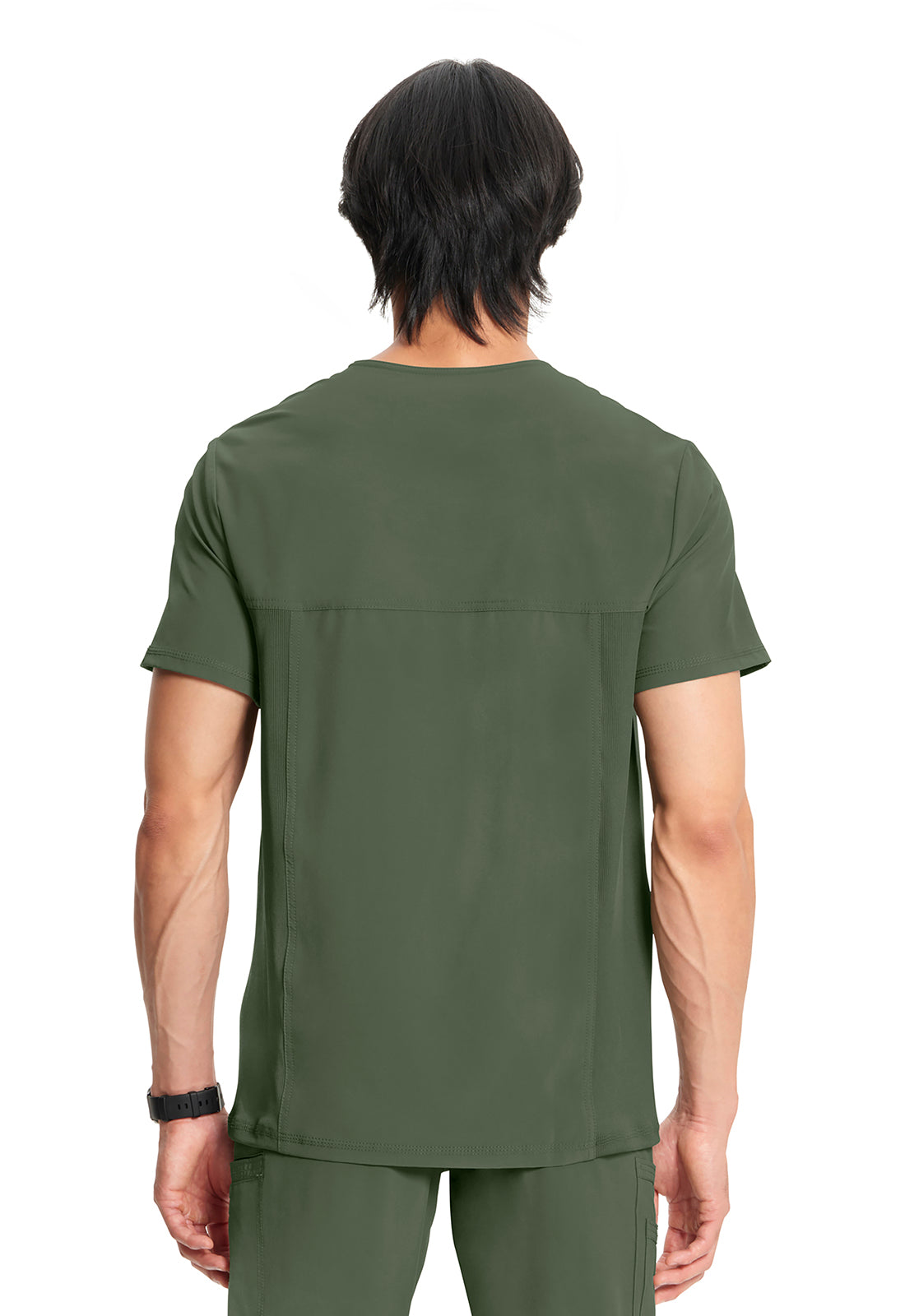 Classics CK900A Men's V-Neck Top Olive Model Image Back | Infinity