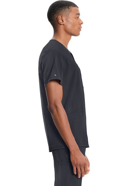 Classics CK900A Men's V-Neck Top Pewter Model Image Right Side | Infinity