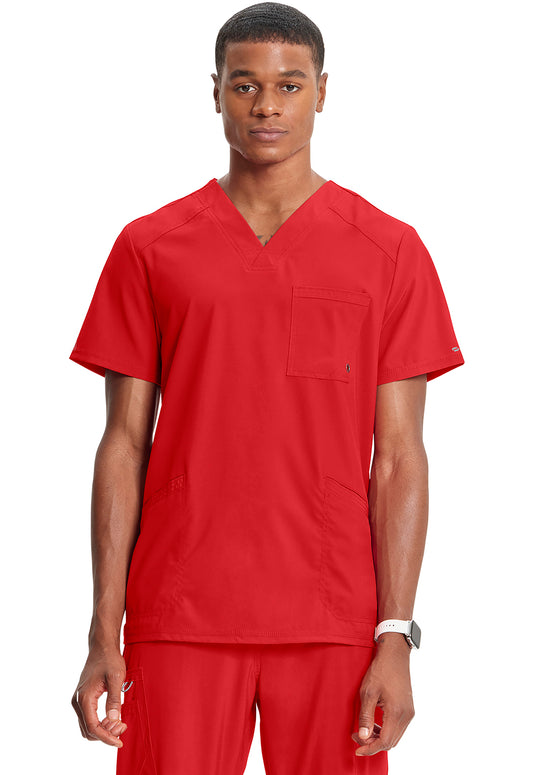 Classics CK900A Men's V-Neck Top Red Model Image Front | Infinity