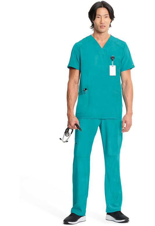 Infinity CK900A Men's V-Neck Scrub Top Teal Blue