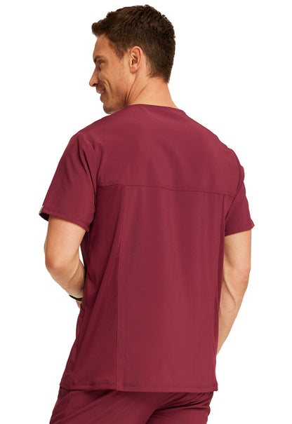 Classics CK900A Men's V-Neck Top Wine Model Image Back | Infinity