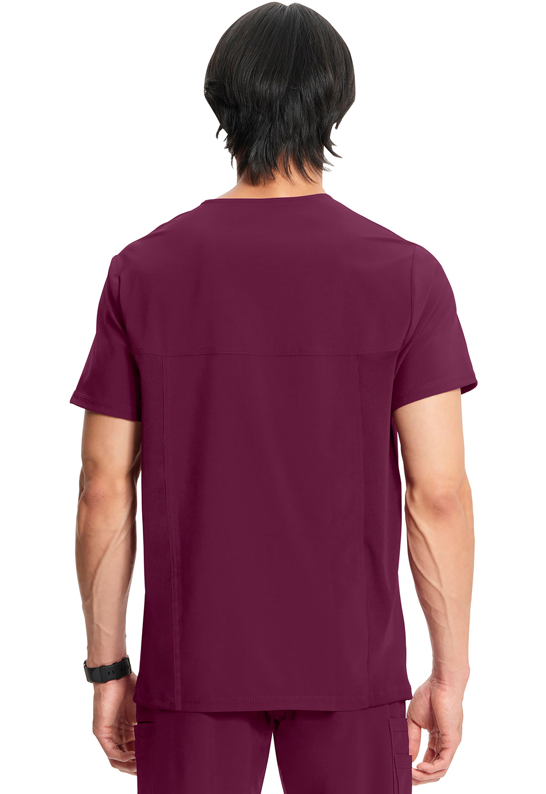 Classics CK900A Men's V-Neck Top Wine Model Image Right Side | Infinity