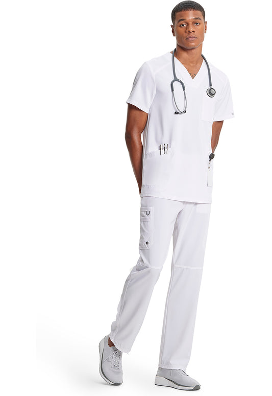 Infinity CK900A Men's V-Neck Scrub Top White