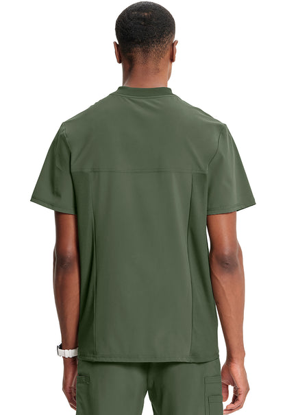 Classics CK910A Men's Tuckable V-Neck Top Olive Model Image Back | Infinity