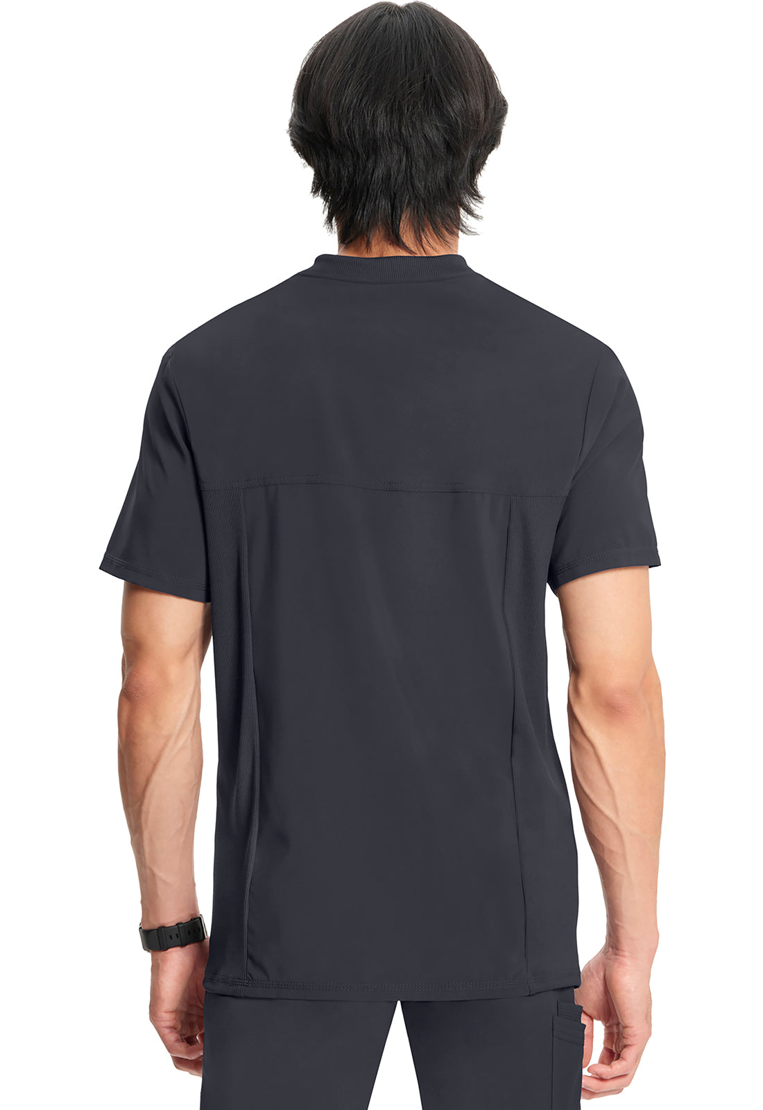 Classics CK910A Men's Tuckable V-Neck Top Pewter Model Image Back | Infinity