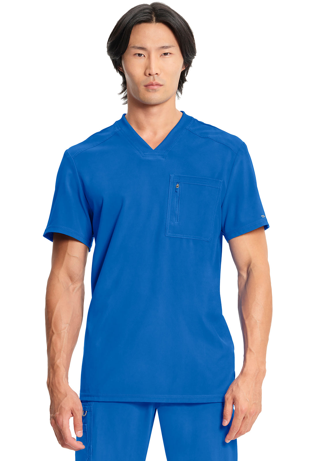 Classics CK910A Men's Tuckable V-Neck Top Royal Model Image Front | Infinity