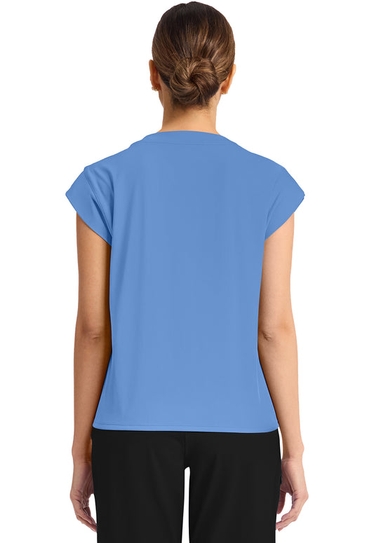 Achieve CK936 Women's 1-Pocket Crew Neck Top Ciel Image