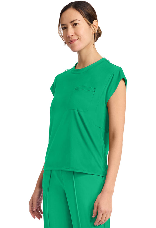 Achieve CK936 Women's 1-Pocket Crew Neck Top Green Apple
