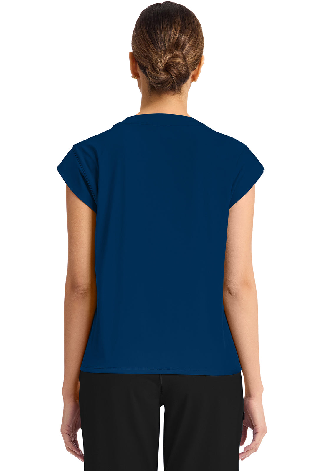 Achieve CK936 Women's 1 Pocket Crew Neck Top Navy Image 4