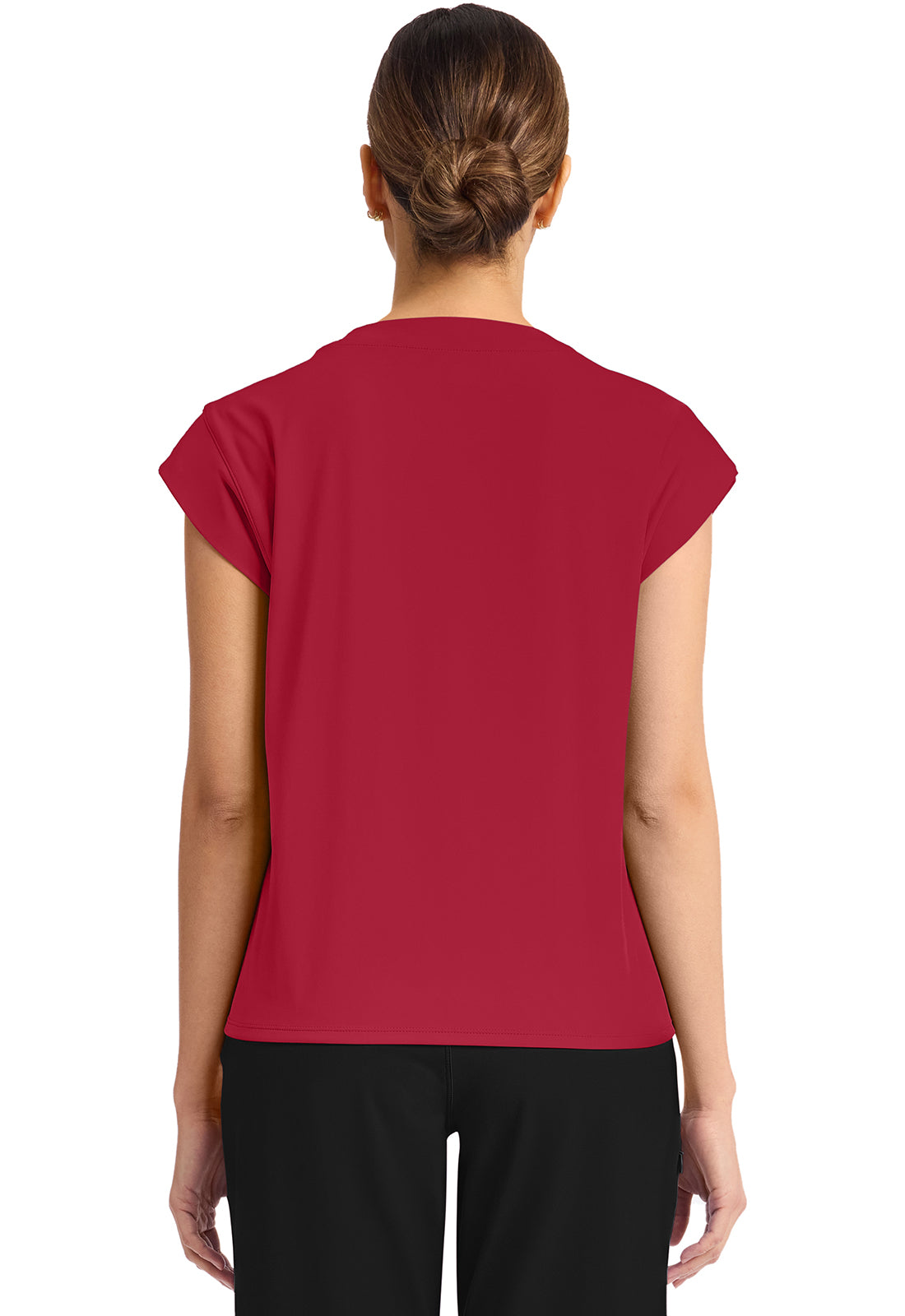 Achieve CK936 Women's 1 Pocket Crew Neck Top Red Image 4