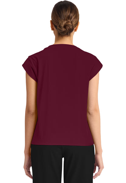 Achieve CK936 Women's 1 Pocket Crew Neck Top Wine Image 4