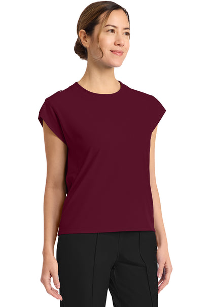 Achieve CK936 Women's 1 Pocket Crew Neck Top Wine Image 5