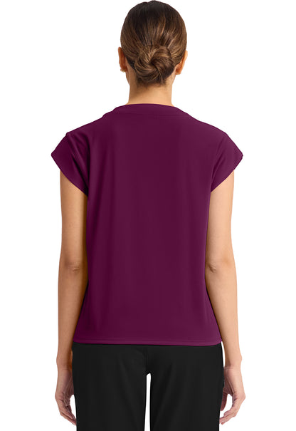 Achieve CK936 Women's 1 Pocket Crew Neck Top Wild Mulberry Image 4