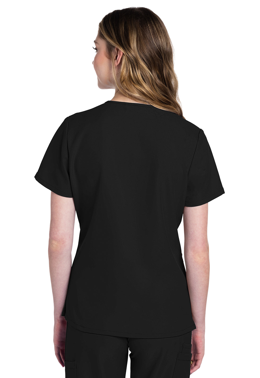 Originals Ultra CK953A V-Neck Top Black Model Image Back | Cherokee