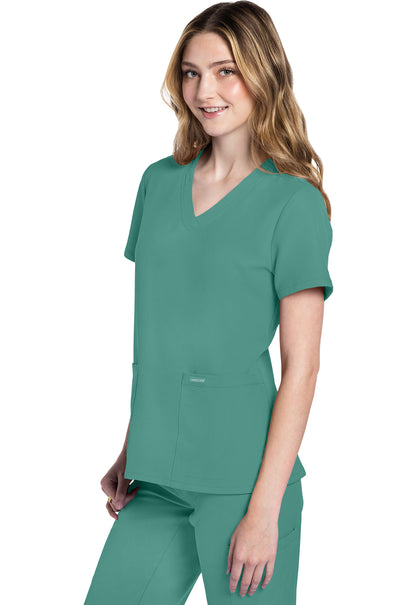 Originals Ultra CK953A V-Neck Top Botanical Green