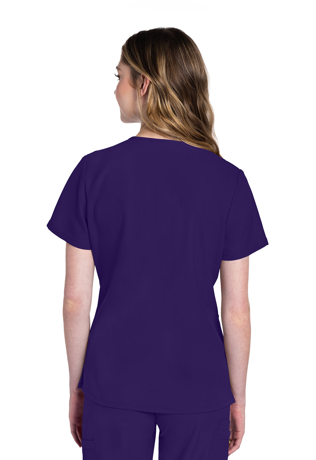 Originals Ultra CK953A V-Neck Top Grape Model Image Back | Cherokee