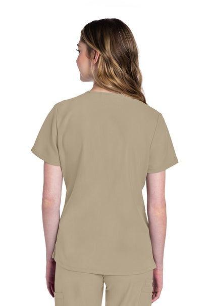 Originals Ultra CK953A V-Neck Top KHAKI Model Image Back | Cherokee