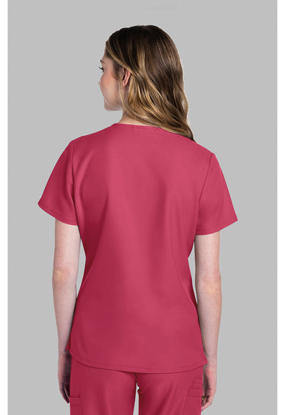 Workwear Originals Ultra CK953A Women's V-Neck Scrub Top Rapture Rose