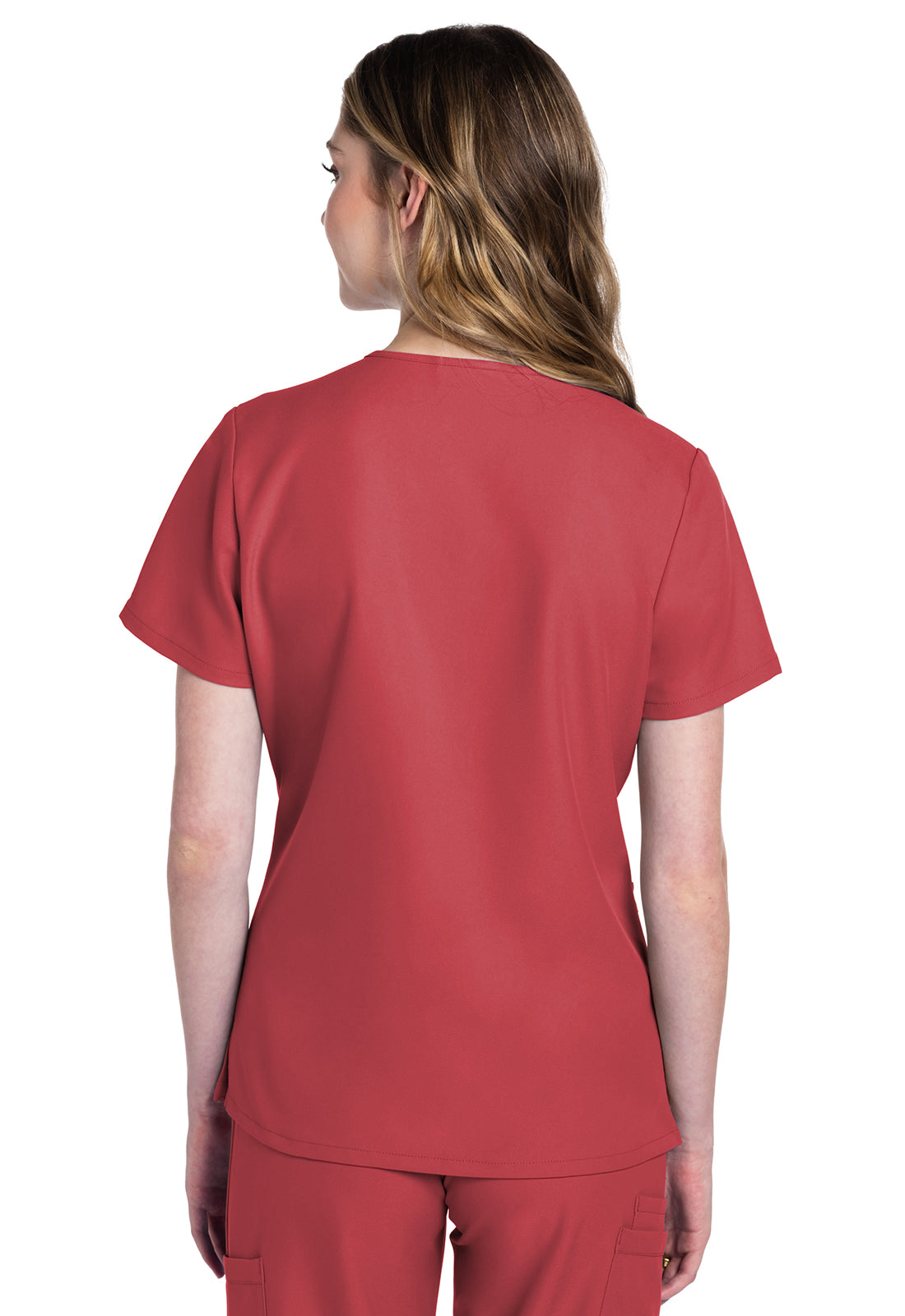 Originals Ultra CK953A V-Neck Top Spiced Coral Model Image Back | Cherokee