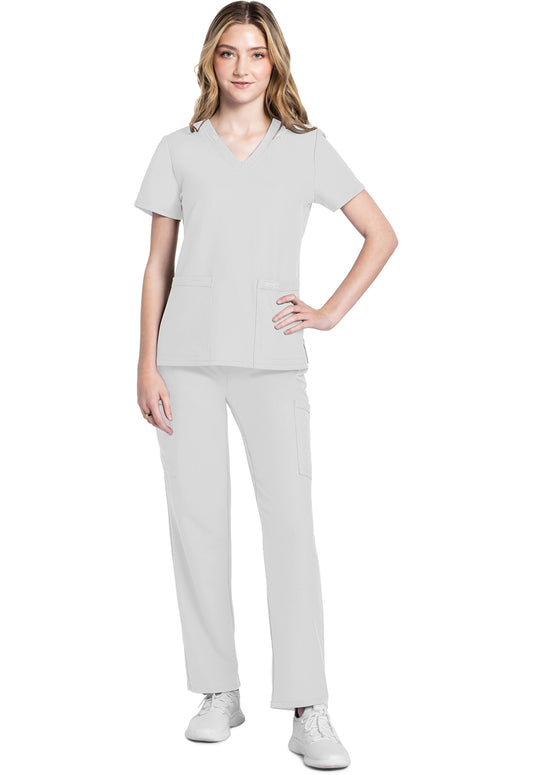 Workwear Originals Ultra CK953A Women's V-Neck Scrub Top White
