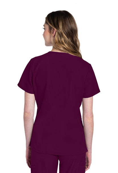 Originals Ultra CK953A V-Neck Top Wine Model Image Back | Cherokee