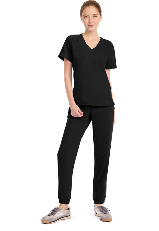 Workwear Originals Ultra CK954A Women's Tuck-in V-Neck Scrub Top Black