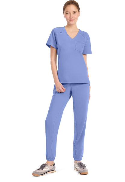 Workwear Originals Ultra CK954A Women's Tuck-in V-Neck Scrub Top Ciel Blue