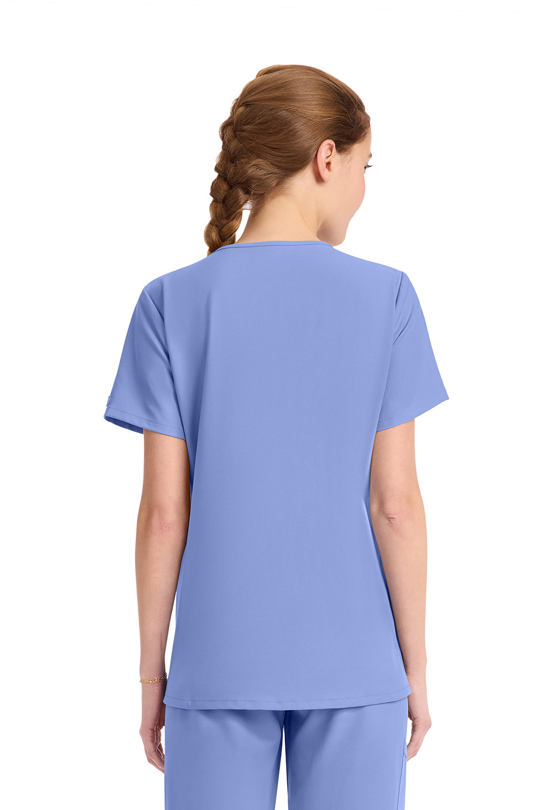 Workwear Originals Ultra CK954A Women's Tuck-in V-Neck Scrub Top Ciel Blue