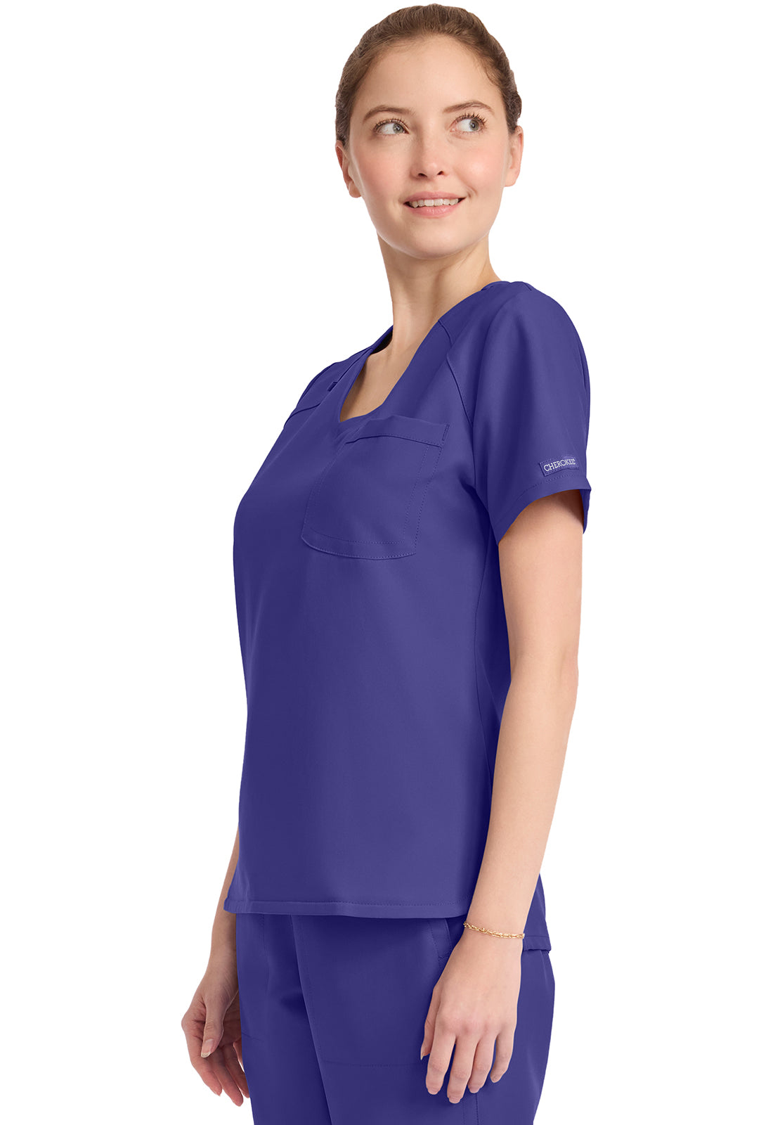 Originals Ultra CK954A Women's Tuck-in V-Neck Top Grape Image