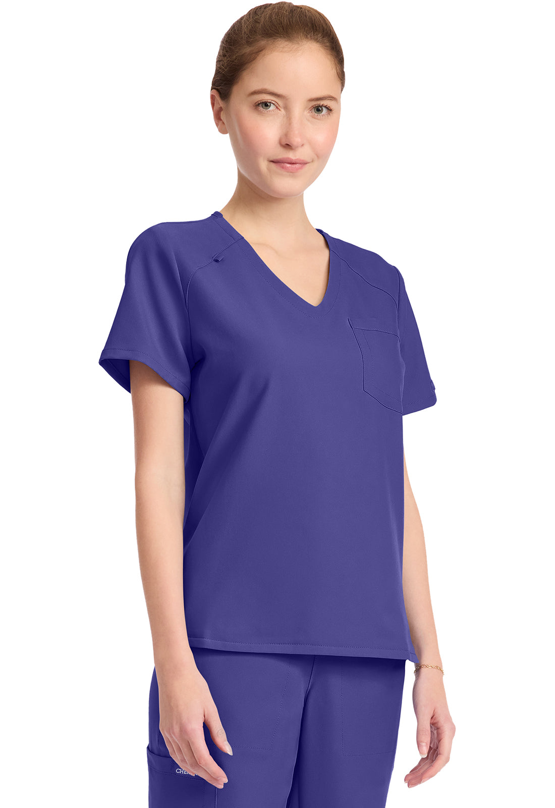 Originals Ultra CK954A Women's Tuck-in V-Neck Top Grape Image