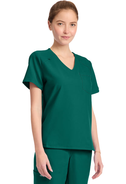 Originals Ultra CK954A Women's Tuck-in V-Neck Top Hunter Green Image